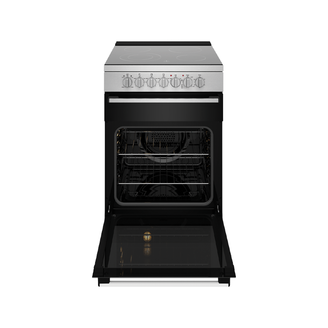 WESTINGHOUSE 60CM S/S FREESTANDING ELECTRIC OVEN WITH CERAMIC COOKTOP image 1